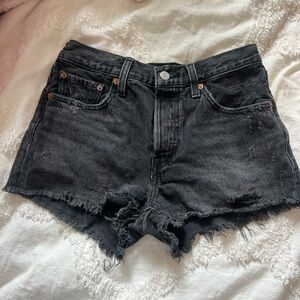 Black Levi 501 Shorts
